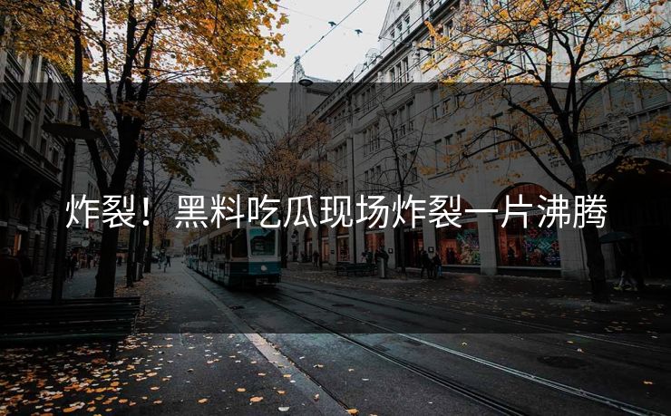 炸裂！黑料吃瓜现场炸裂一片沸腾