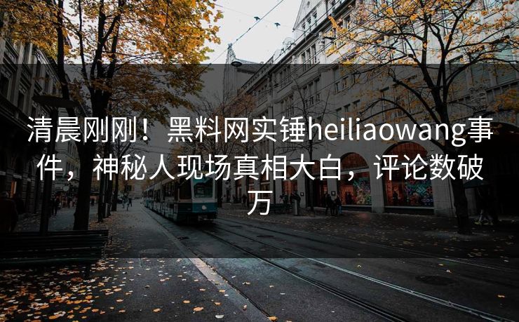 清晨刚刚！黑料网实锤heiliaowang事件，神秘人现场真相大白，评论数破万