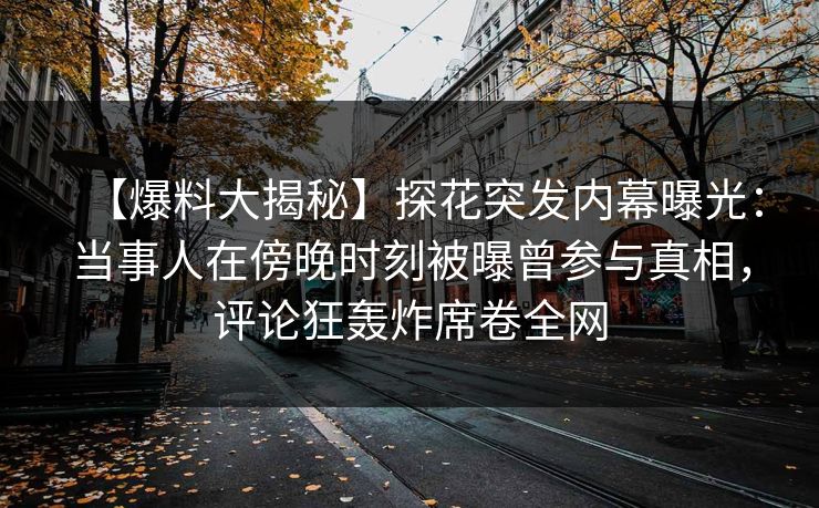 【爆料大揭秘】探花突发内幕曝光：当事人在傍晚时刻被曝曾参与真相，评论狂轰炸席卷全网